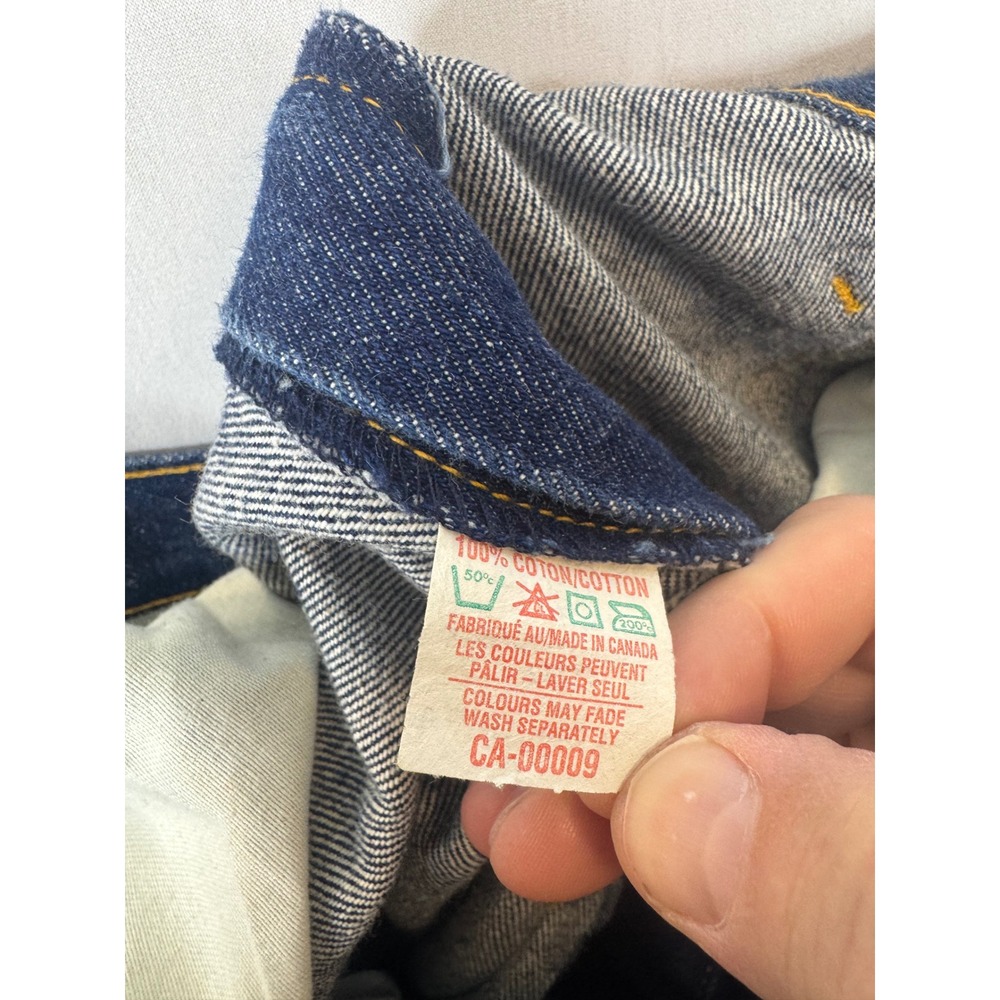 Vintage 90s Lee Riders Mens Straight Leg Dark Wash Denim Jeans 40x30 Canada - Picture 8 of 10